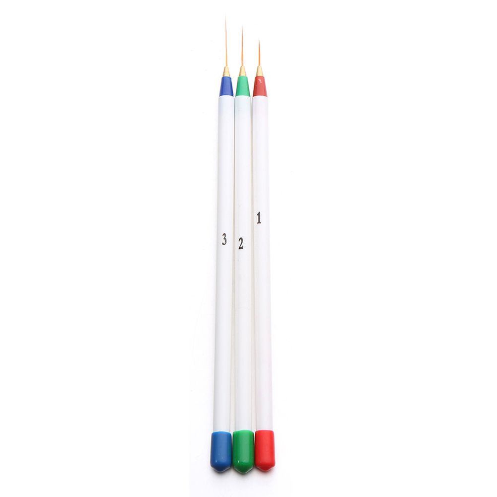 6Pcs Nail Art Design Brush Dotting Painting Drawing-White