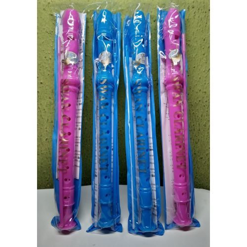 4 Musical Flutes For Adult Or Children With Conductor Stick