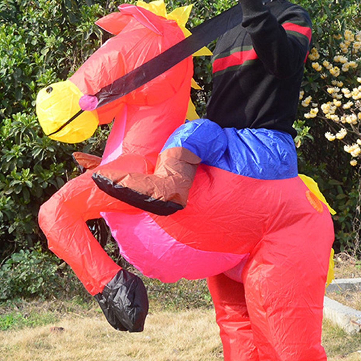 Inflatable Horse Costume Multifunctional Premium Inflatable Red