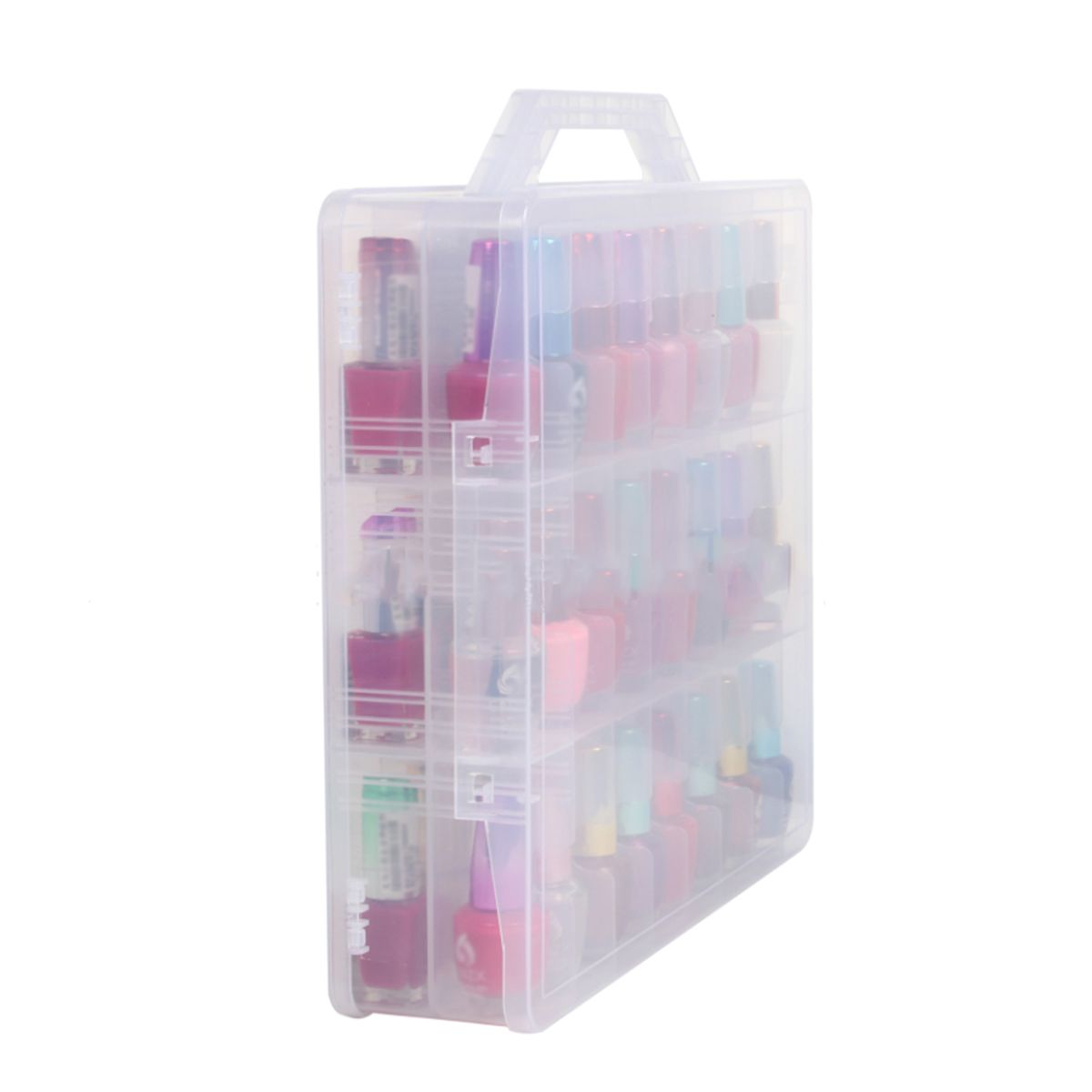 48 Grids Nail Glue Caddy Holder Box Women Essential Double