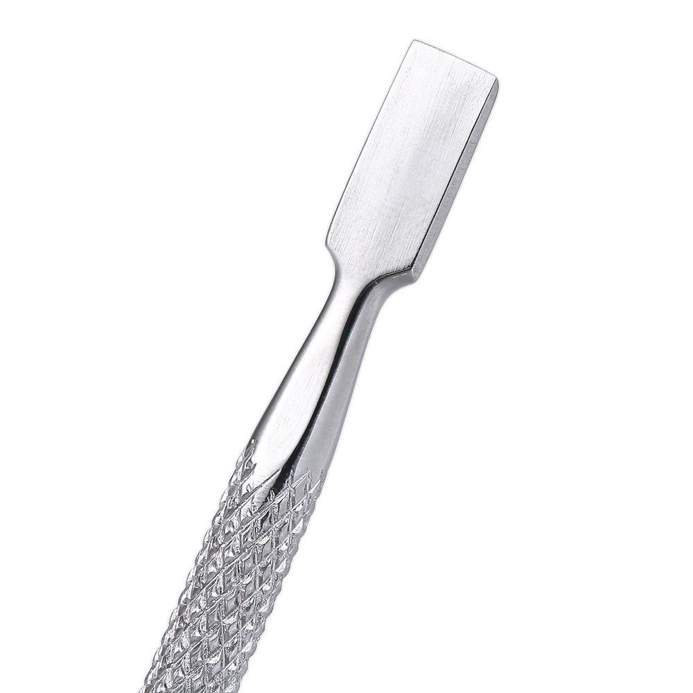 4pcs Stainless Steel Double-ended Nail Pusher Set Nail Glue