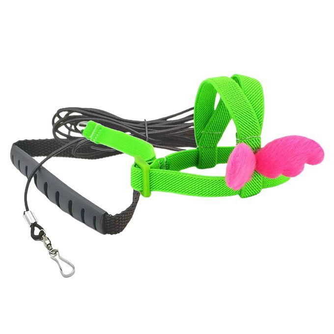 Cute Pet Parrot Bird Leash Adjustable Harness Training Rope Green 7mm