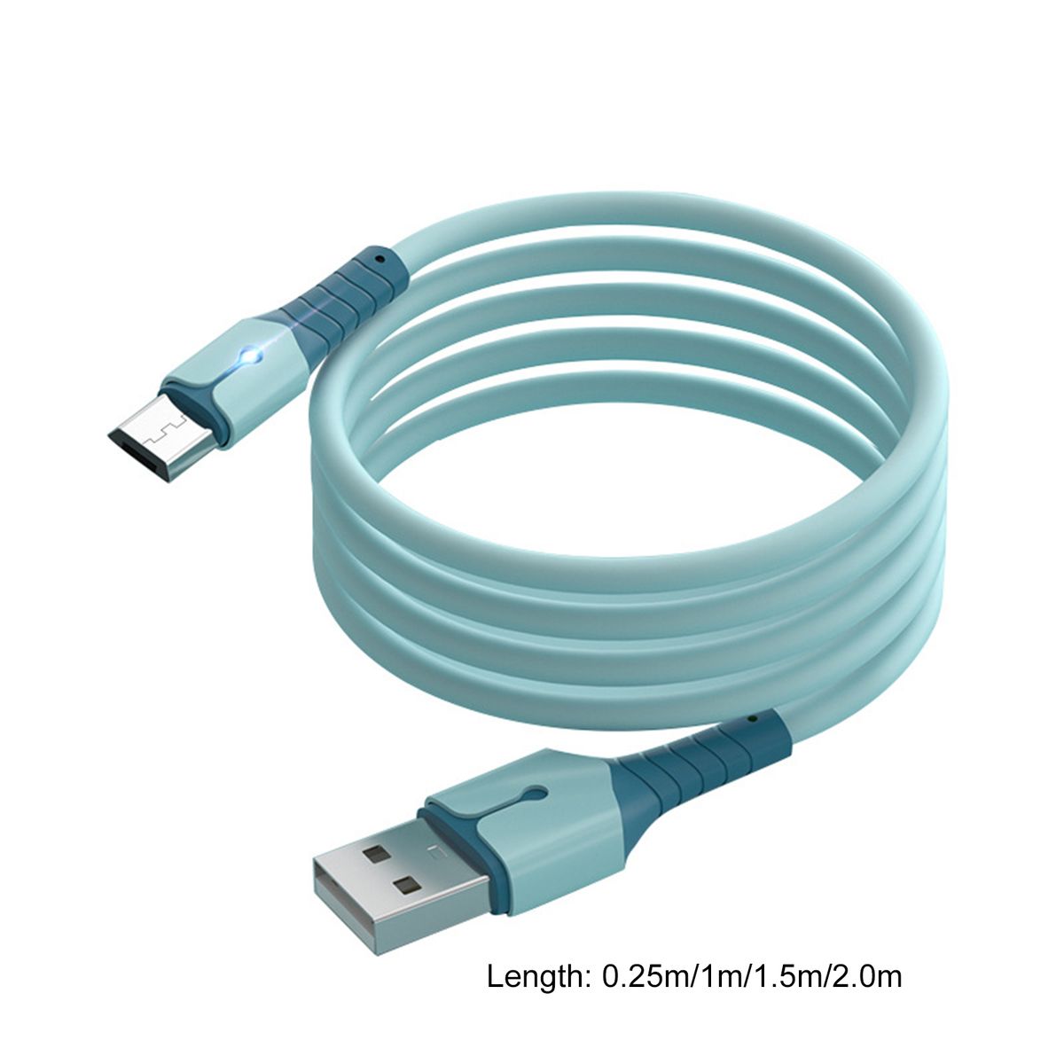 Charging Cable Type-C 5A Fast Charging TPE Silicone-Green