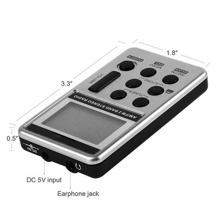 Portable AM / FM Two Bands Rechargeable Stereo Radio Mini Receiver