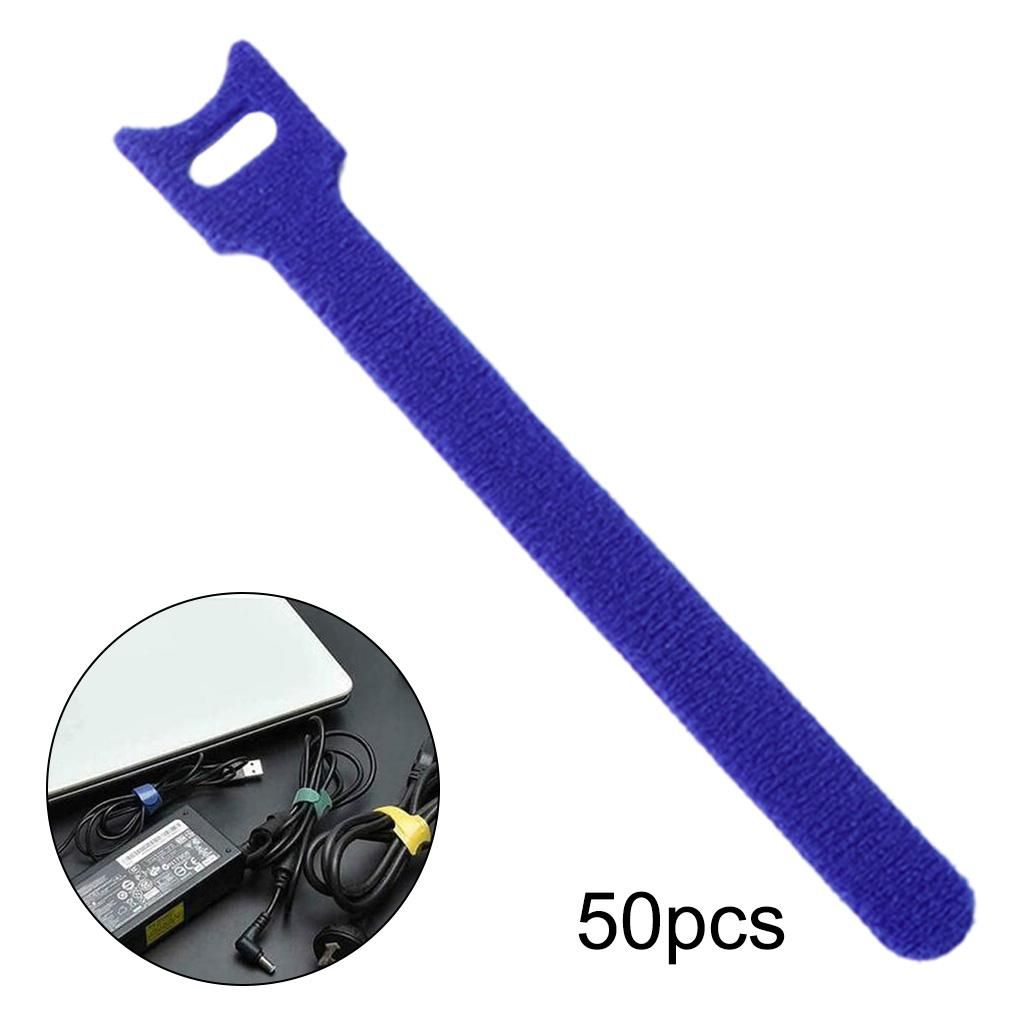 50x Nylon Strap Cable Cord Ties Cable Straps With Buckle Blue 12x150mm
