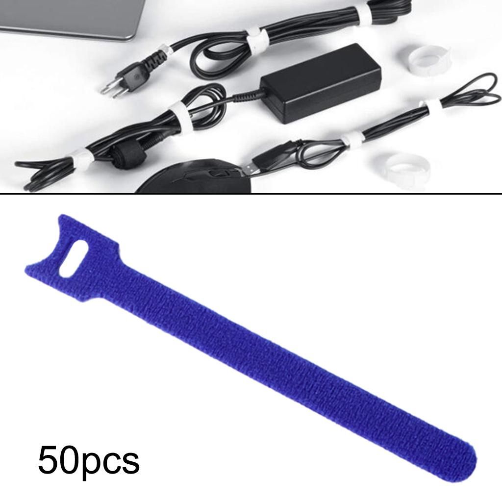 50x Nylon Strap Cable Cord Ties Cable Straps With Buckle Blue 12x150mm