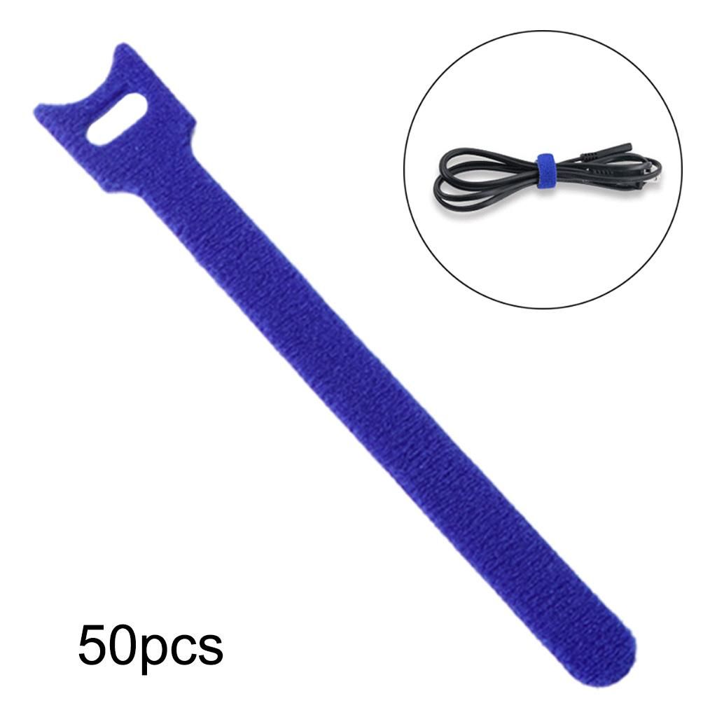 50x Nylon Strap Cable Cord Ties Cable Straps With Buckle Blue 12x150mm