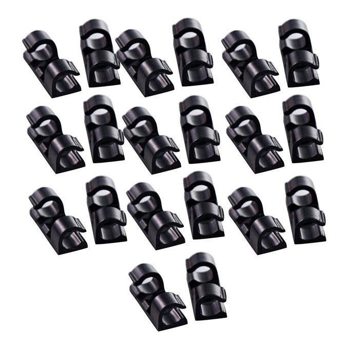 60x Self Adhesive Wire Tie Cable Clips Clamps Holder For Car Dash Cam