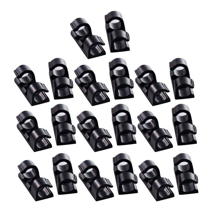 60x Self Adhesive Wire Tie Cable Clips Clamps Holder For Car Dash Cam