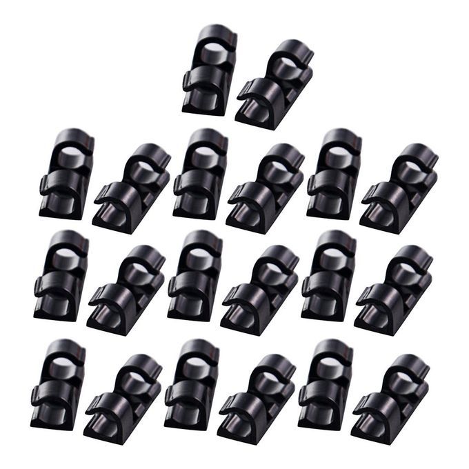 60x Self Adhesive Wire Tie Cable Clips Clamps Holder For Car Dash Cam