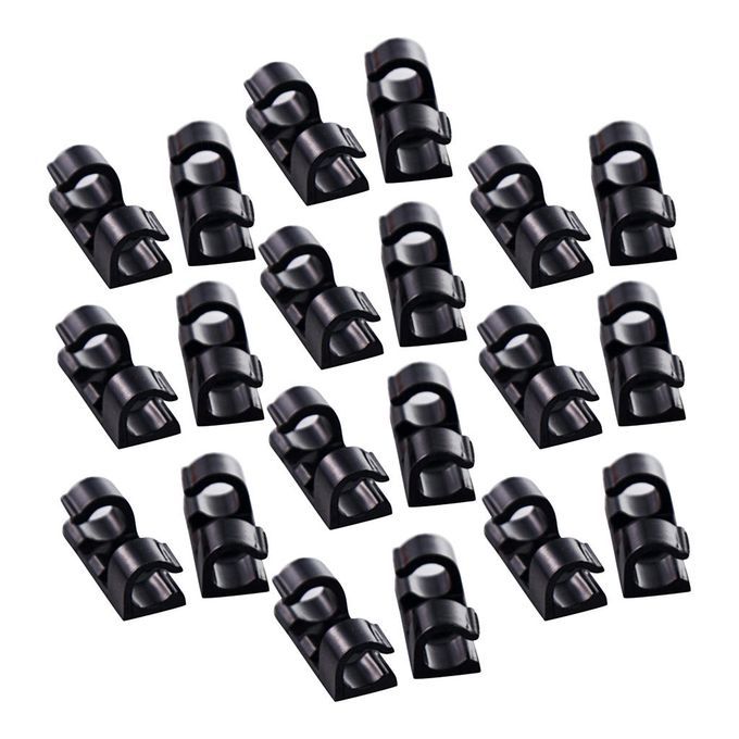 60x Self Adhesive Wire Tie Cable Clips Clamps Holder For Car Dash Cam