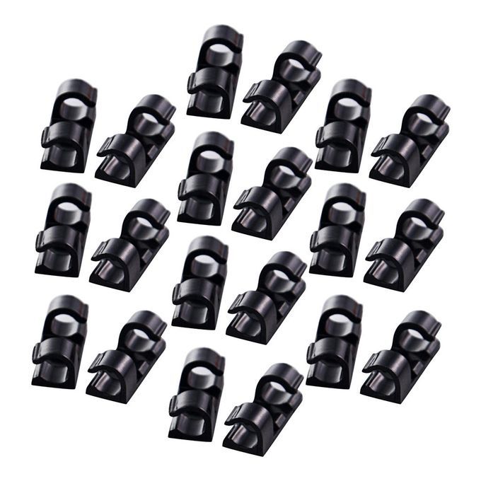 60x Self Adhesive Wire Tie Cable Clips Clamps Holder For Car Dash Cam