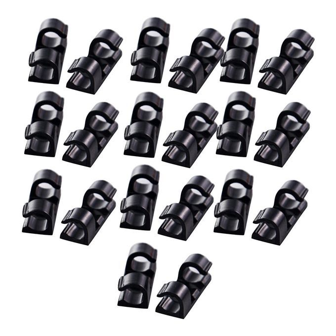 60x Self Adhesive Wire Tie Cable Clips Clamps Holder For Car Dash Cam