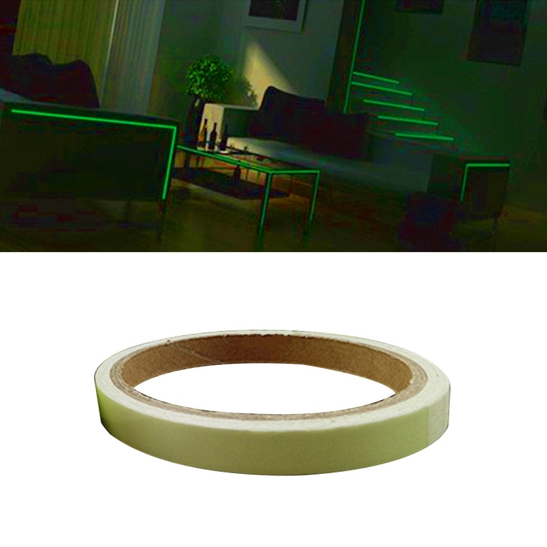 Luminous Tape Green Glow In Dark Wall Sticker Luminous Photoluminescent Tape Stage Home Decoration, Size: 1cm X 3m