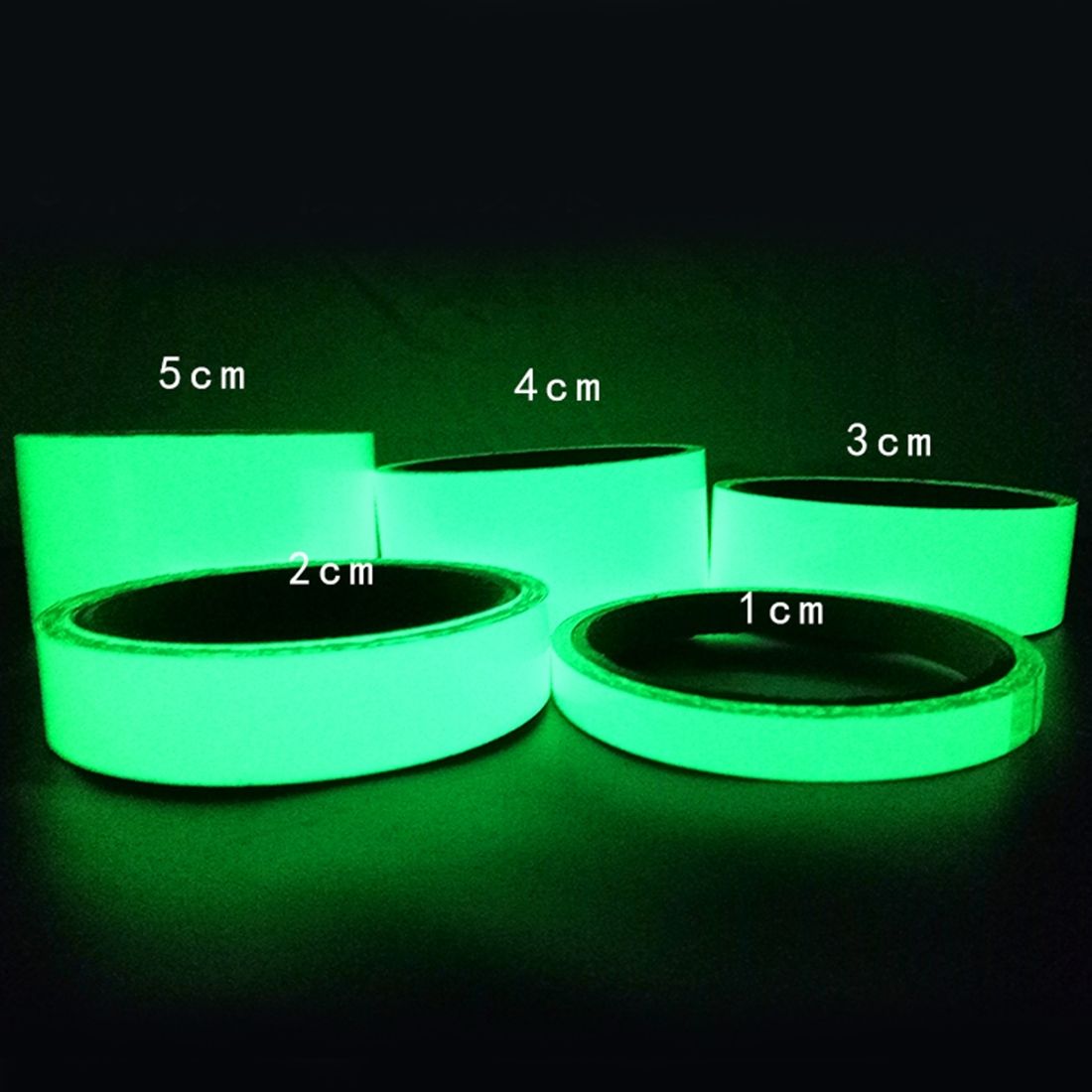 Luminous Tape Green Glow In Dark Wall Sticker Luminous Photoluminescent Tape Stage Home Decoration, Size: 1cm X 3m