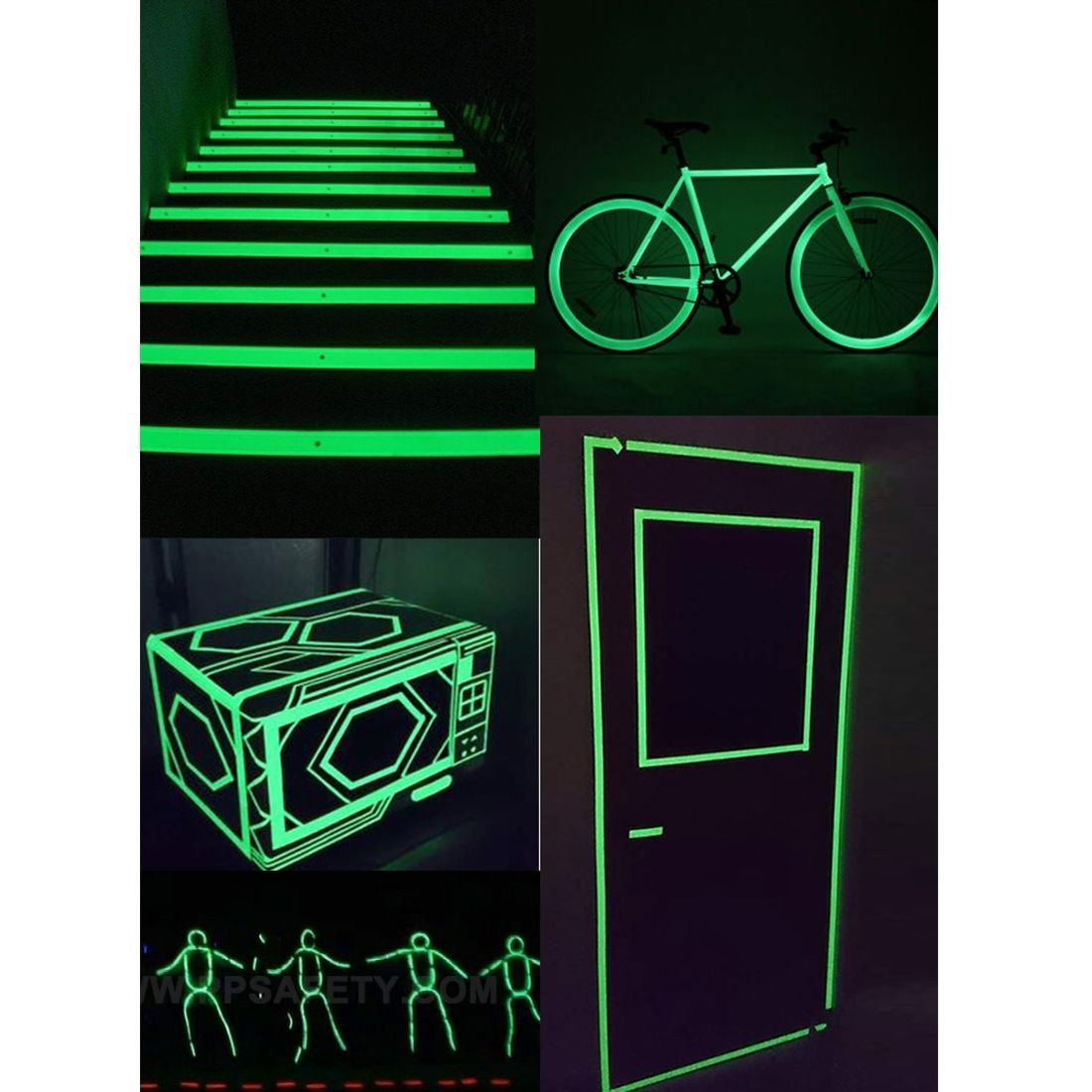 Luminous Tape Green Glow In Dark Wall Sticker Luminous Photoluminescent Tape Stage Home Decoration, Size: 1cm X 3m