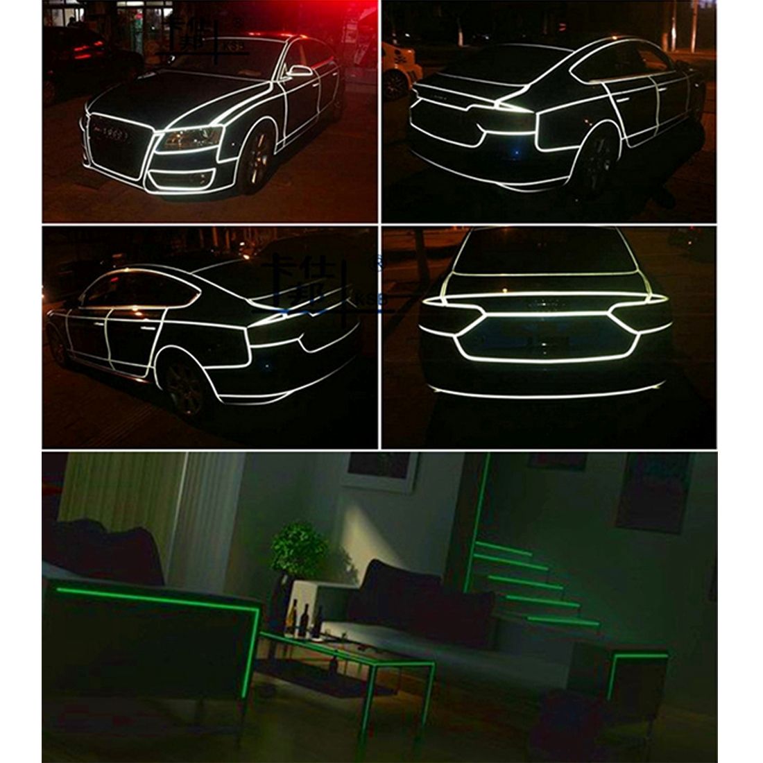 Luminous Tape Green Glow In Dark Wall Sticker Luminous Photoluminescent Tape Stage Home Decoration, Size: 1cm X 3m