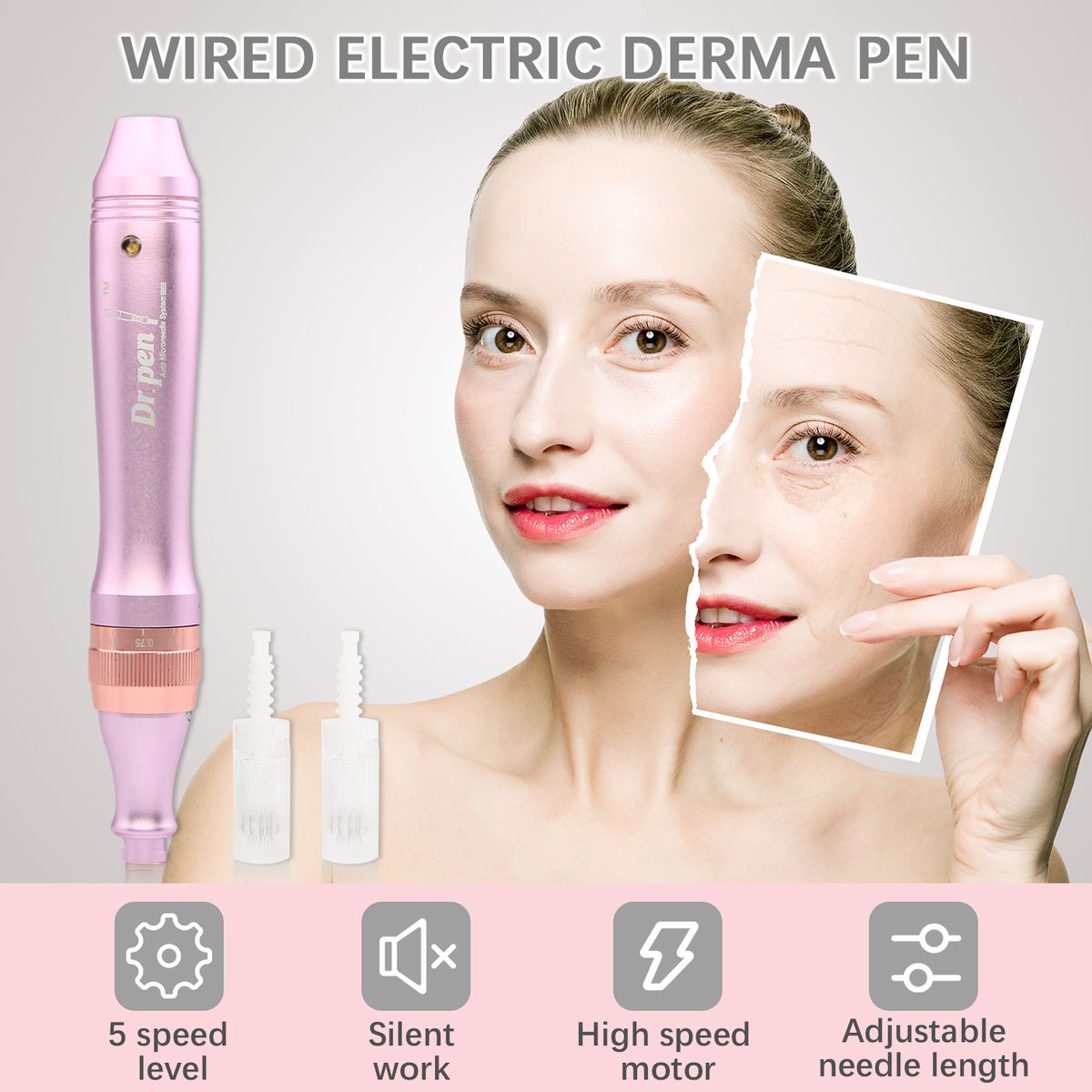 M7 Wirelessly Dr.Pen Electric Derma Pen Skin Care Tool Micro