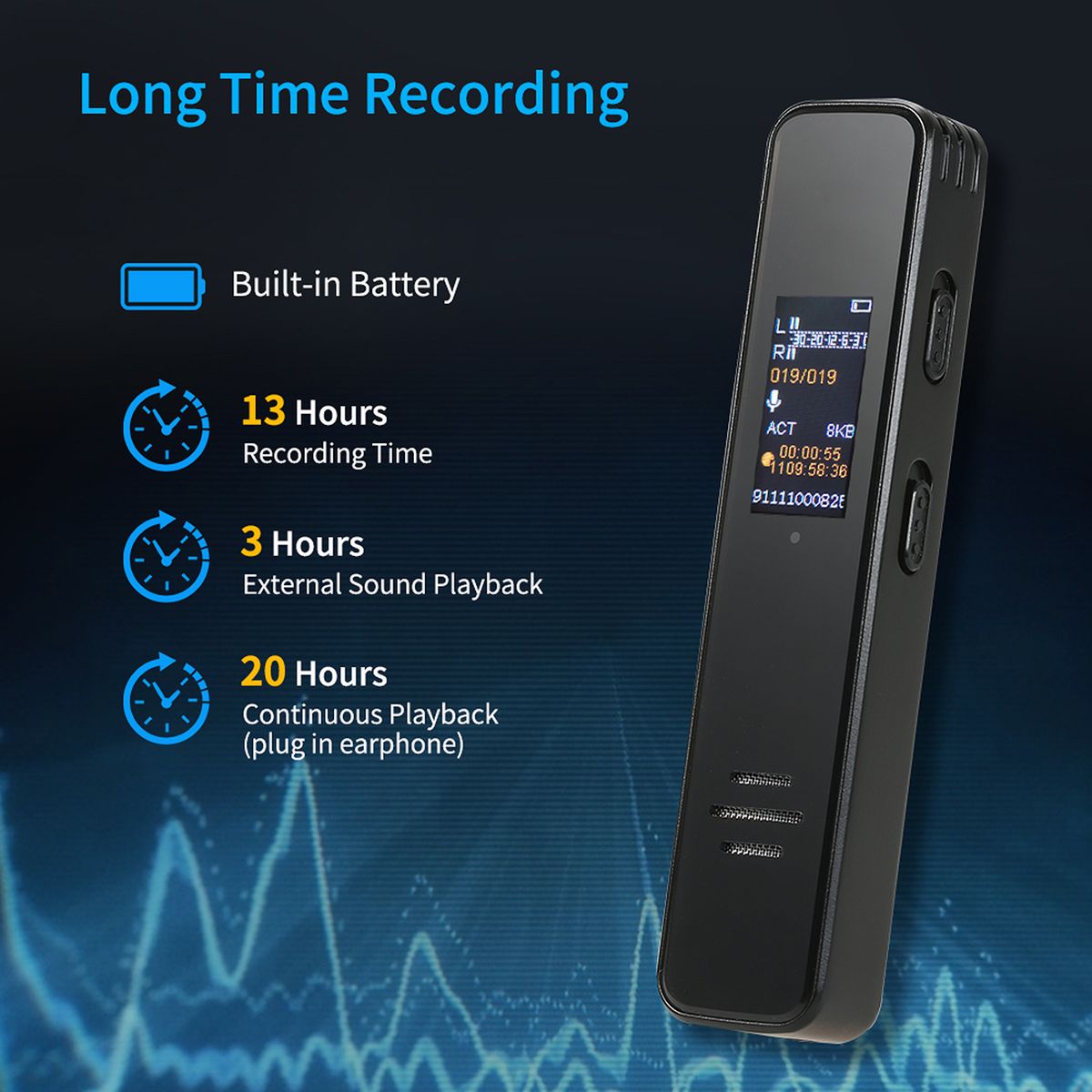 Audio Recorder Mini Digital Voice Activated