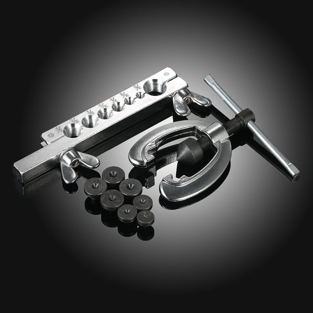 9pcs Double Pipe Flaring Tool Kit Set Tube Bender Pipe