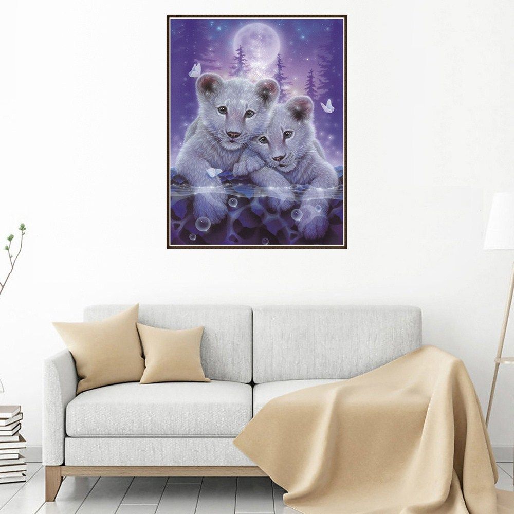 8 * 10 Inches/20 * 25cm DIY 5D Diamond Painting Kit Tiger