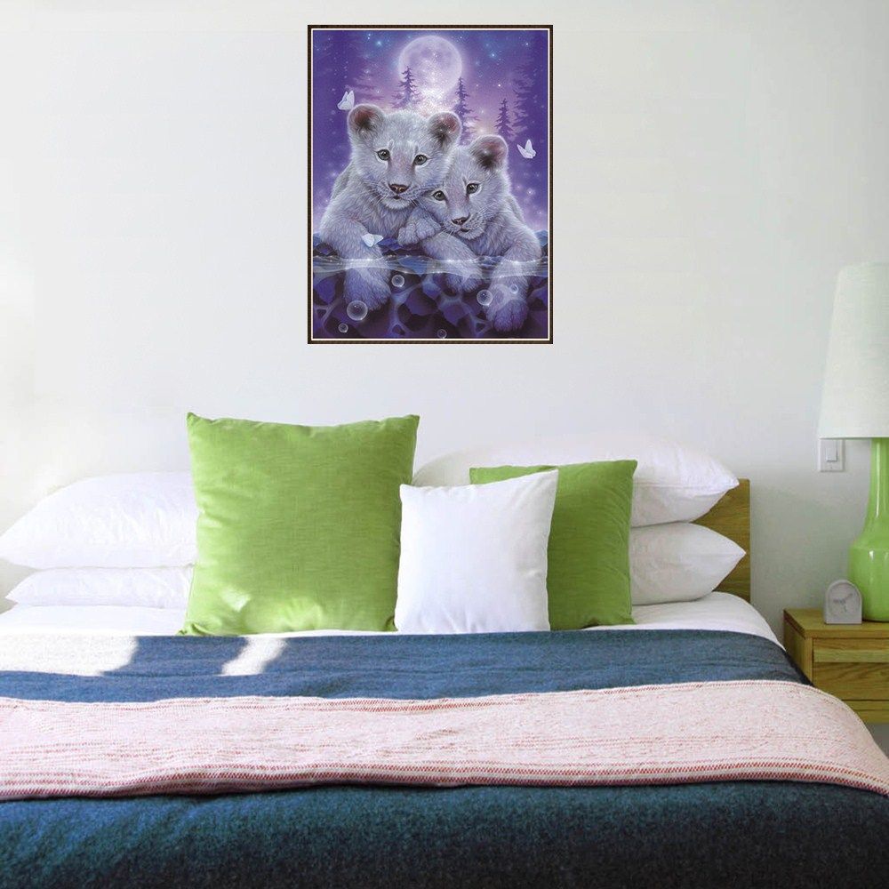 8 * 10 Inches/20 * 25cm DIY 5D Diamond Painting Kit Tiger