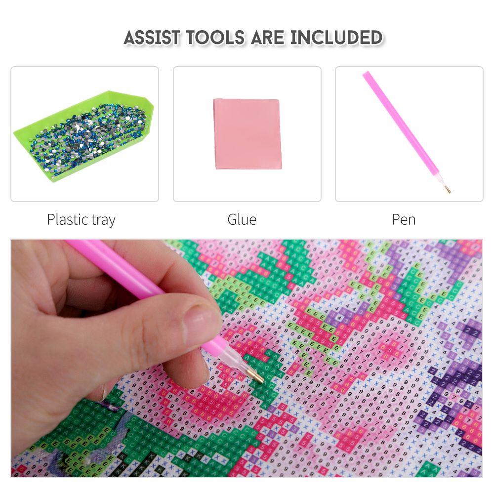 8 * 10 Inches/20 * 25cm DIY 5D Diamond Painting Kit Tiger