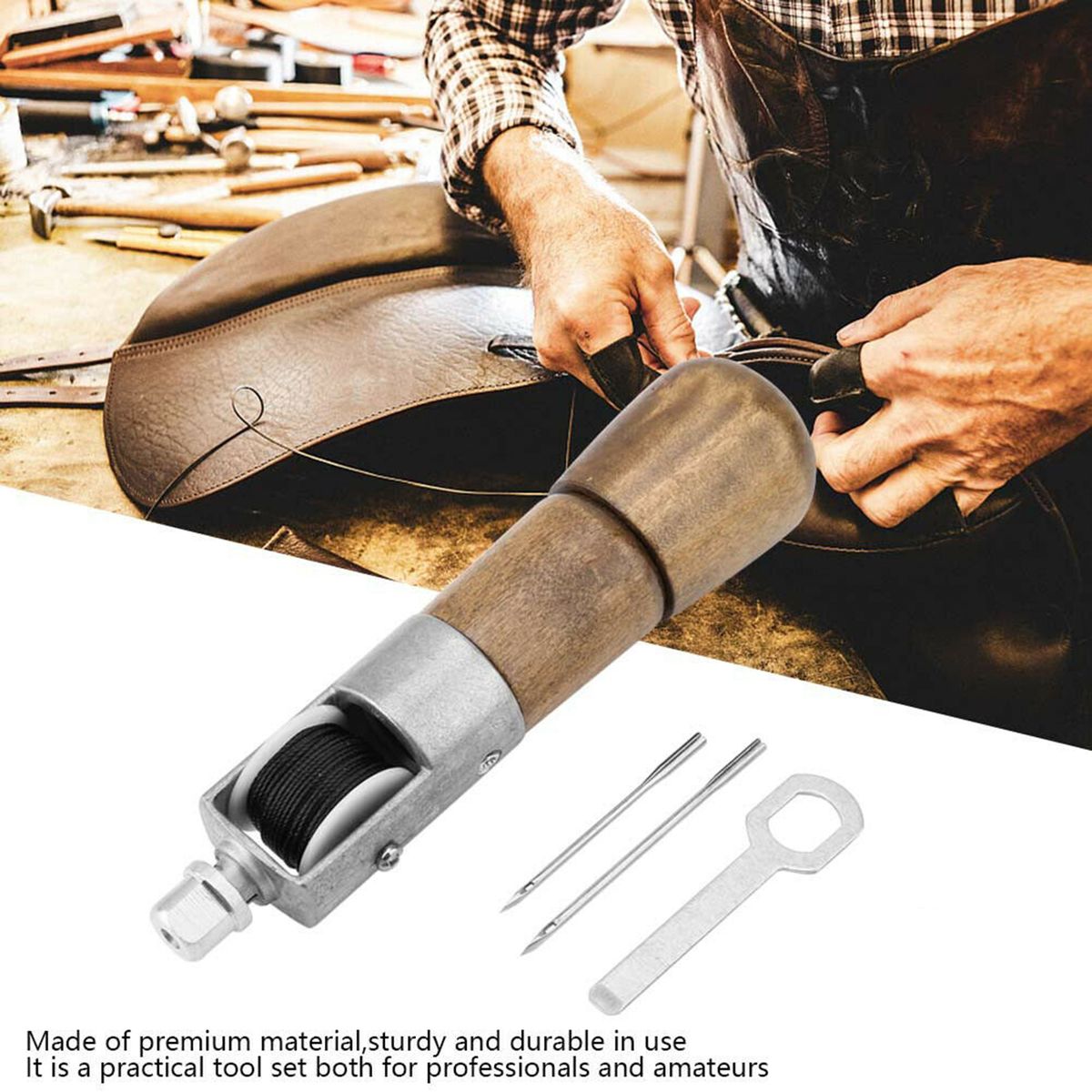 Leather Stitching Craft Tools Kit Automatic Lock Sewing Awl