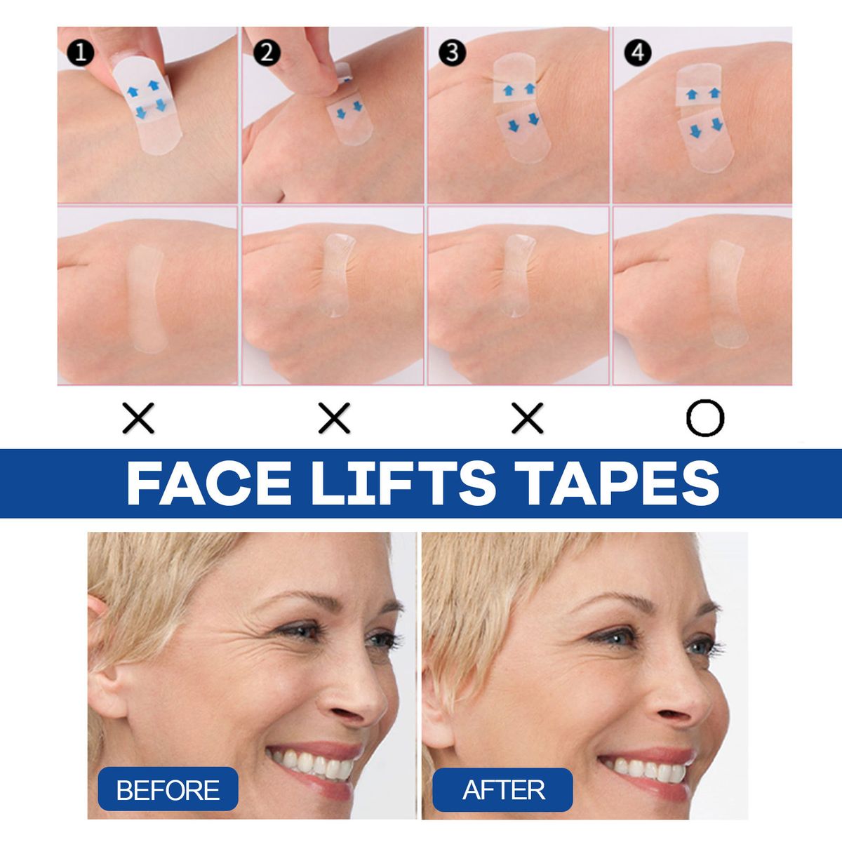 40PCS V Face Invisible Tape Face Lifting Firming