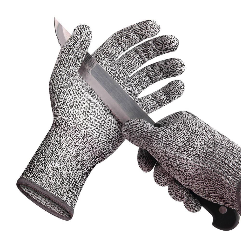 6pcs High Manganese Steel Wooden Carving Tools Cutter Spoon Sharpen Leather Polishing Wax with Cut-proof Gloves Woodworking Craft