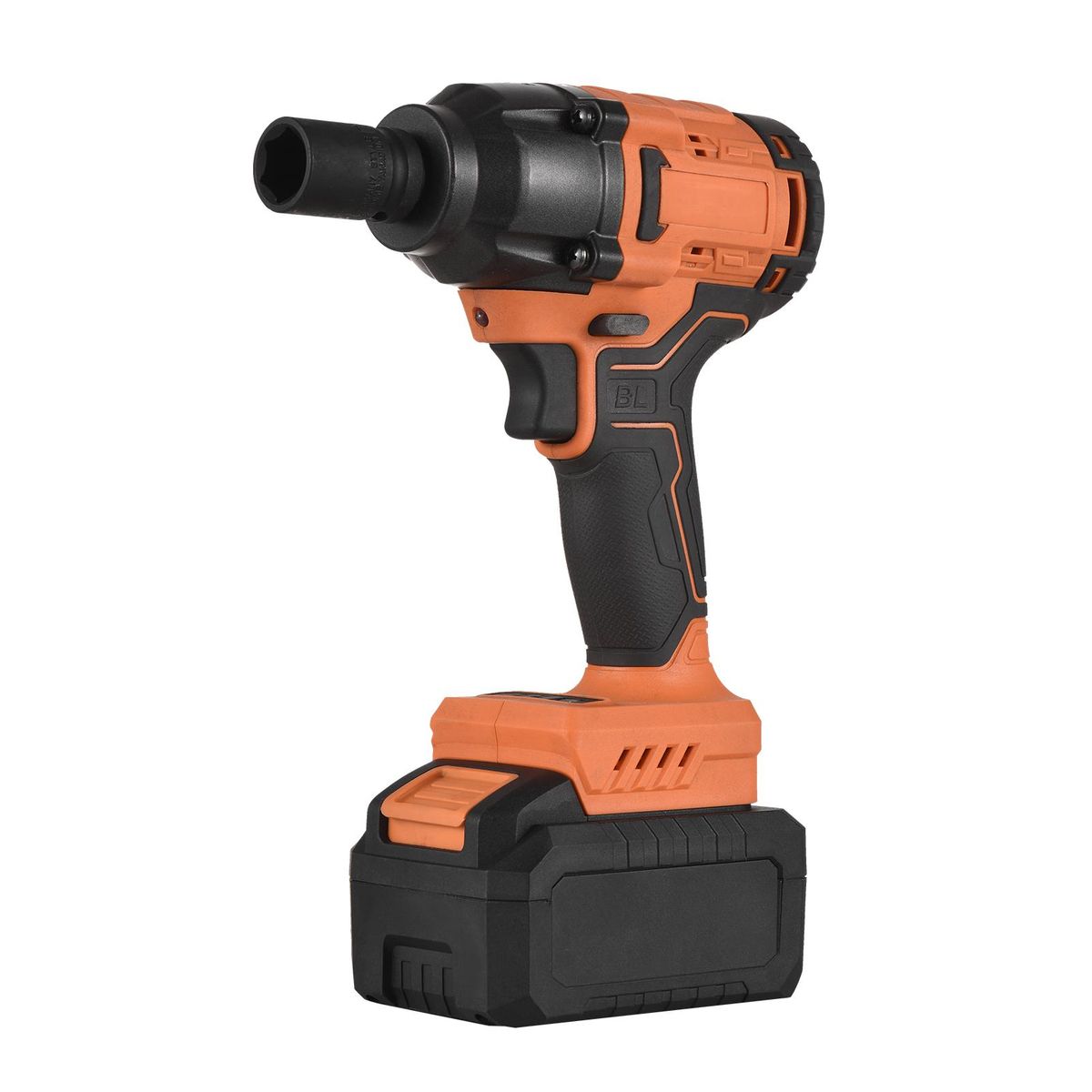 20V Cordless Brushless Impact Wrench with 1/2in Chuck Variable Speed 420N.m Torque Handheld Power Wrench with 4 Sockets 3.0Ah Lithium Battery Fast Charger for Removing Nuts Bolts Auto Repair