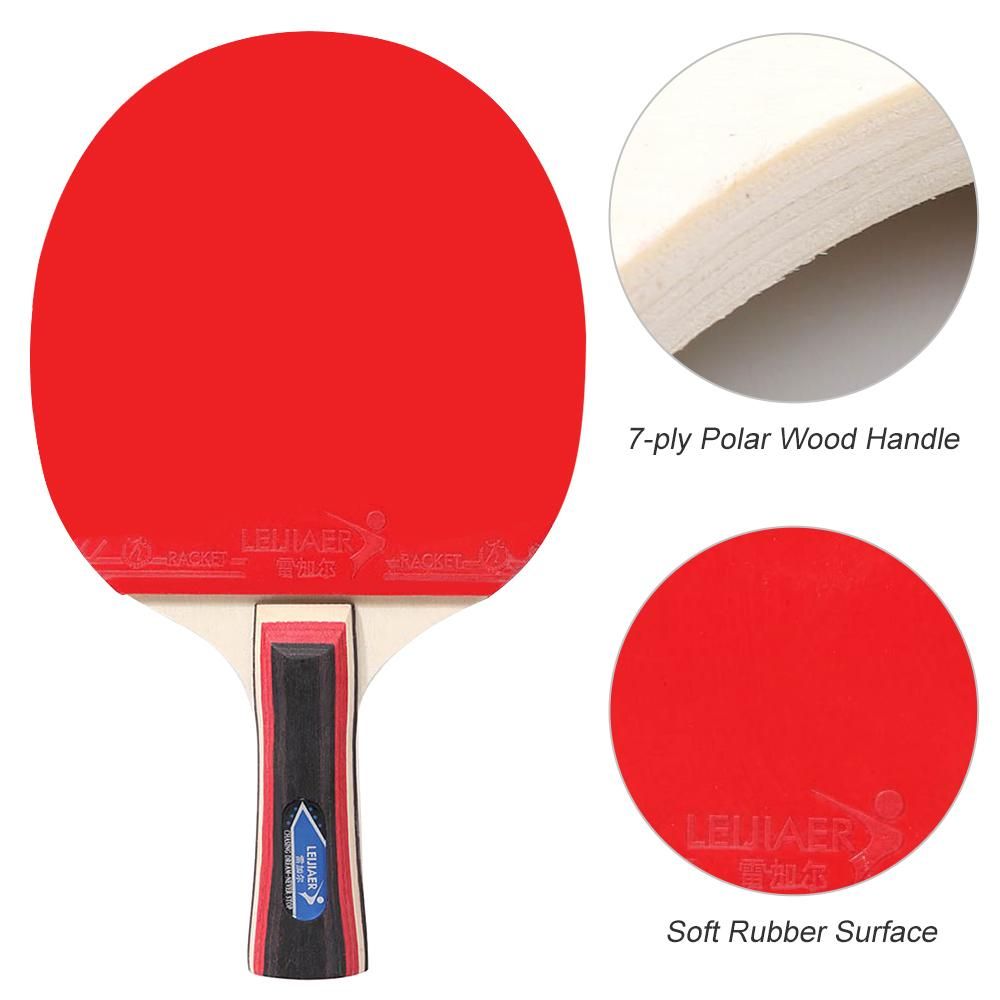 Table Tennis 2 Player Set 2 Table Tennis Bats Rackets with 3 Ping Pong Balls for Students Beginners