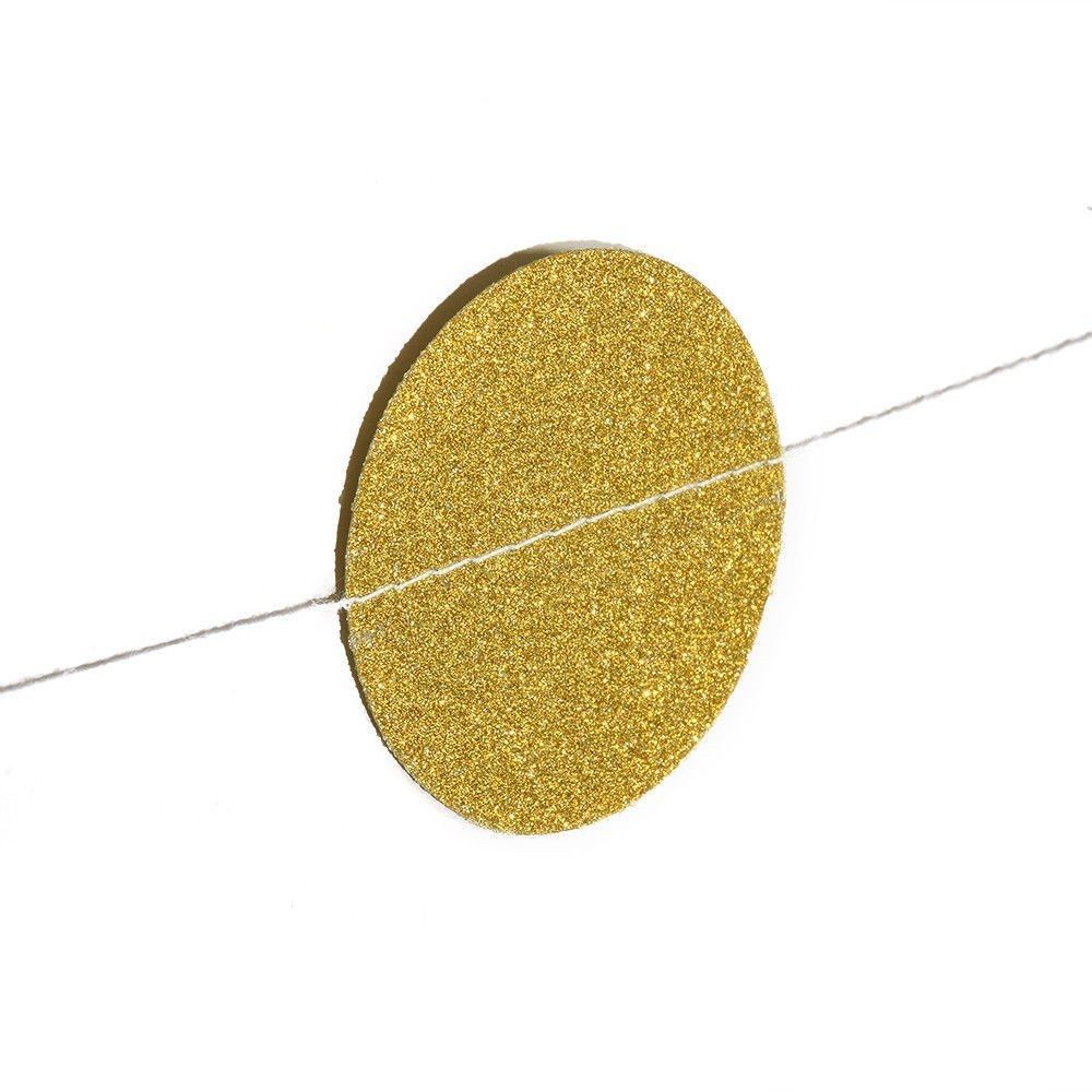 Colorful Round Hanging Paper Circle Garland Glitter