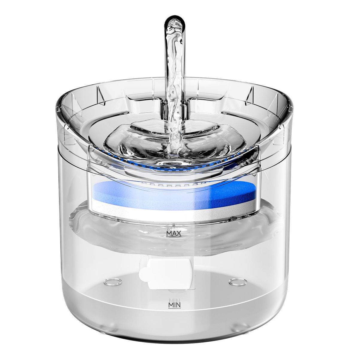 Cat Water Fountain Dog Water Dispenser 1.8L Super Quiet Automatic Pet Drinking FountainTransparent Design