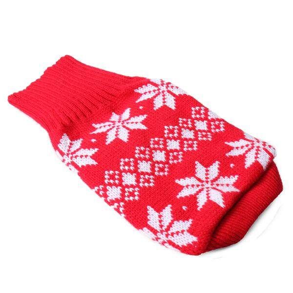 Maple Leaf Pet Dog Knitted Breathable Sweater Outwear Apparel#Red S Red XS 7inch