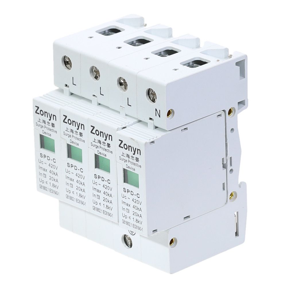 High Quality 4P SPD 420V 20KA~40KA House Surge Protector