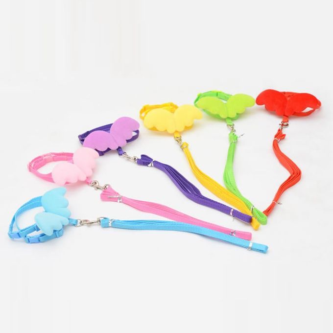 Cute Angel Pet Dog Leashes Cats Puppy Leads Wing Straps Adjustable Harness Blue