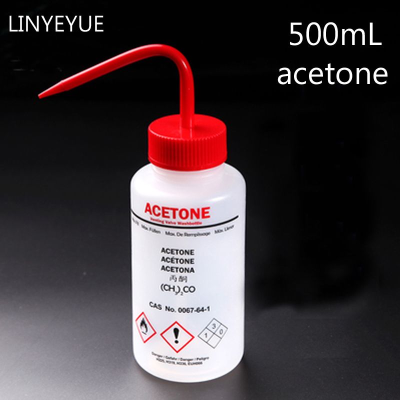 LINYEYUE 500ml Plastic Acetone Washing Bottle Blow Wash