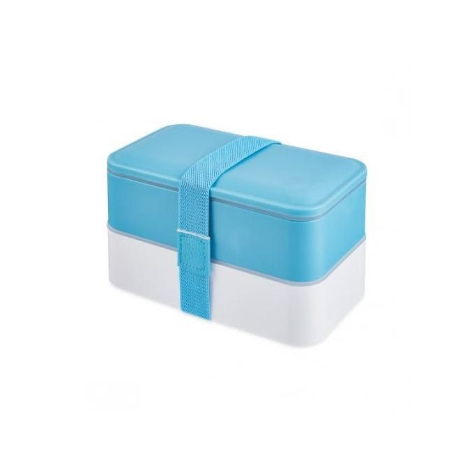 Bento Lunch Box With 2 Tier Compatments And Cutlery Set