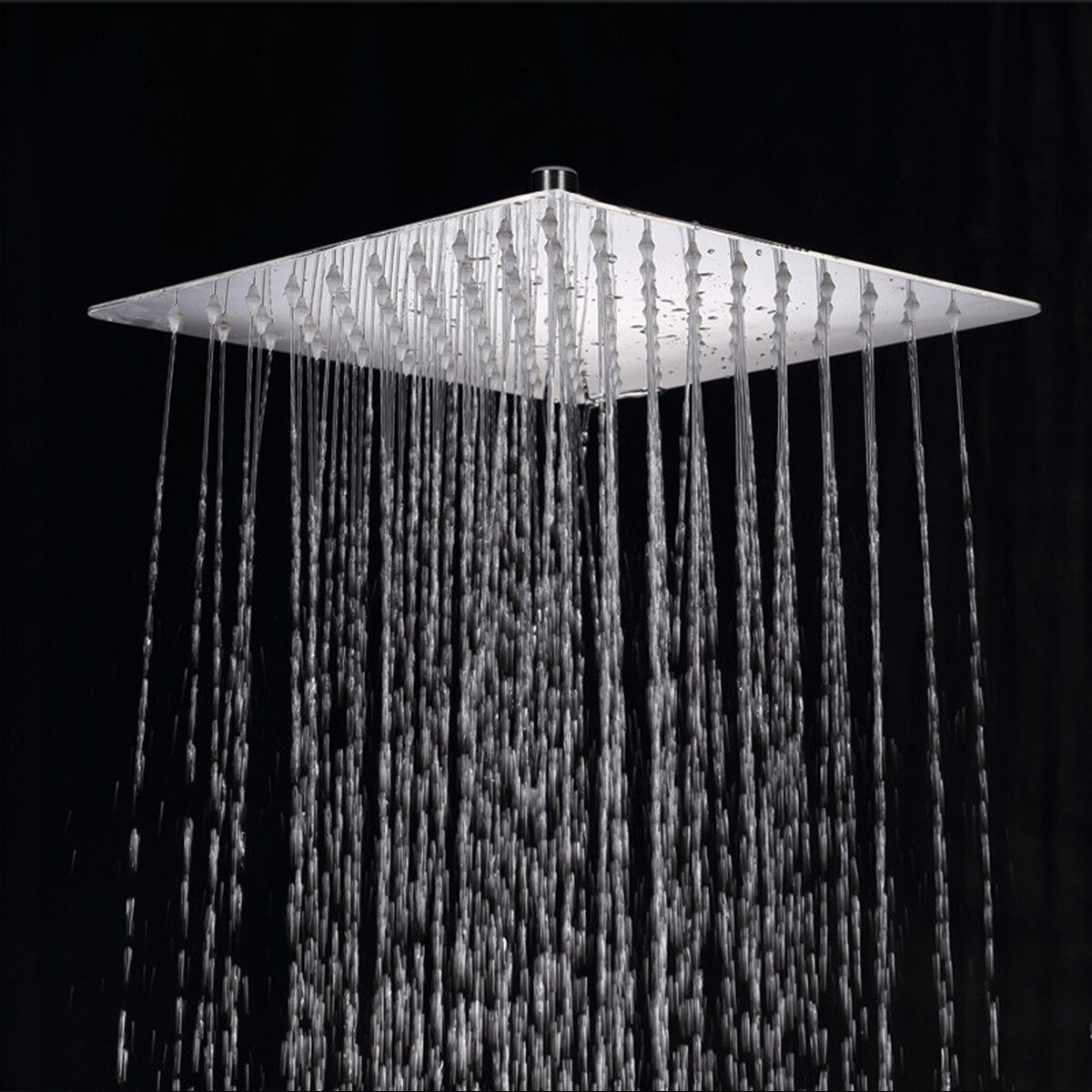8'' Large Quality Bath Shower Head Square Stainless Steel Shower Head Rainfall Powerful Top Spray Tool Bathroom