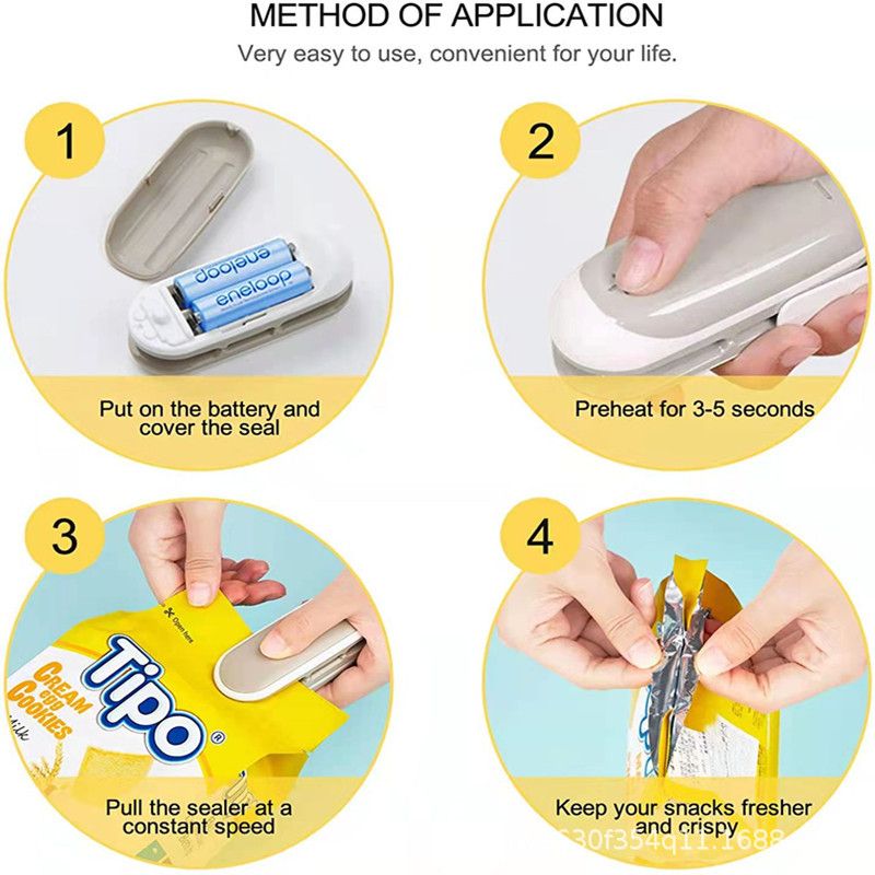 Mini Heat Bag Sealing Machine Package Sealer Bags Thermal Plastic Food Sealer