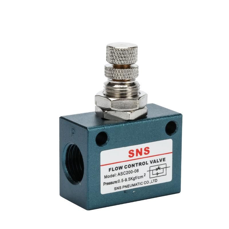 SNS Shenchi Pneumatic One-Way Restrictive Valve Asc100 Series Throttle Exhaust Valve Regulating Valve Reasonable Price