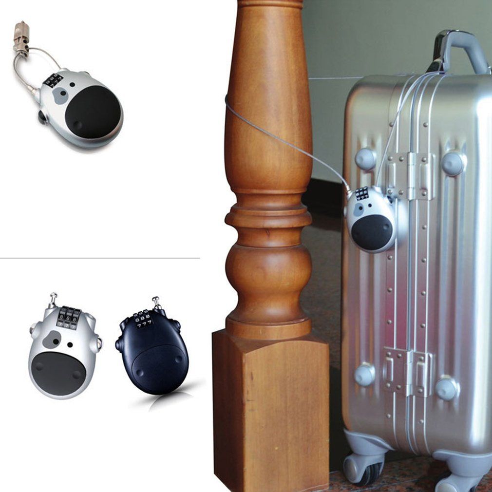 Telescopic Wire Rope Steel Cable Wire Code Lock Security Digit Password Lock