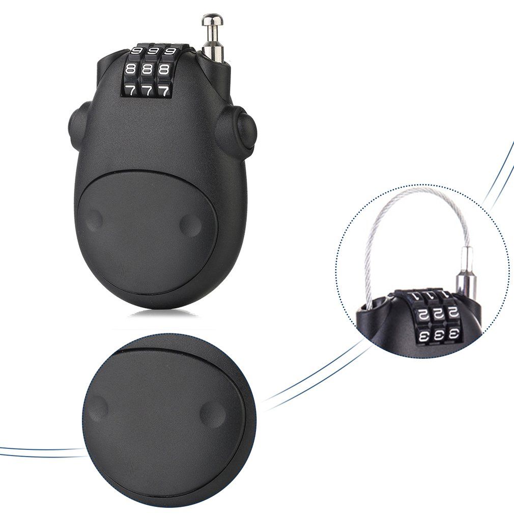 Telescopic Wire Rope Steel Cable Wire Code Lock Security Digit Password Lock