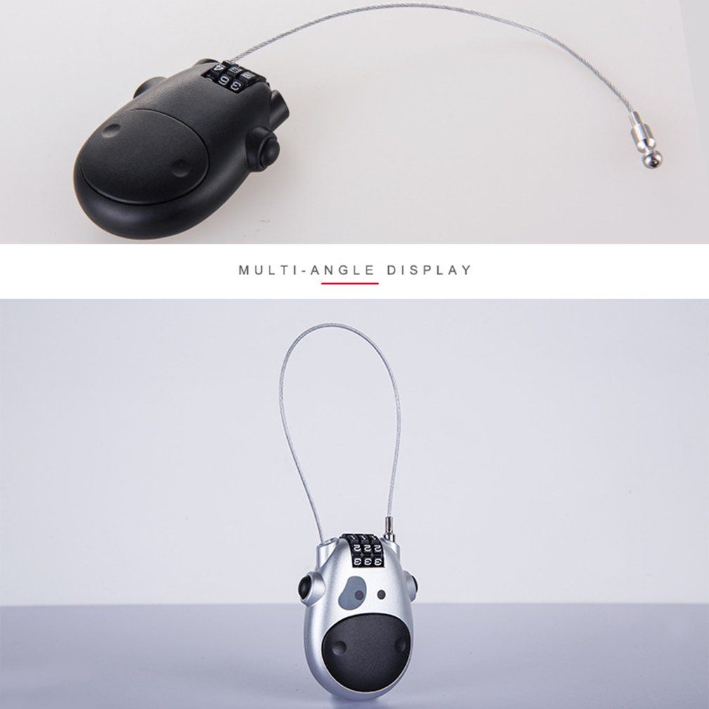 Telescopic Wire Rope Steel Cable Wire Code Lock Security Digit Password Lock
