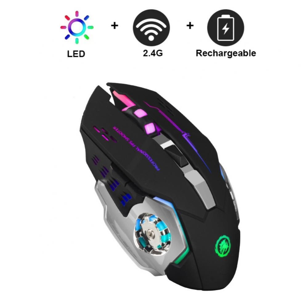 Wireless/ Wired Gaming Mouse 3600 Dpi Portable Silent Mouse 6 Buttons 2.4ghz Pc