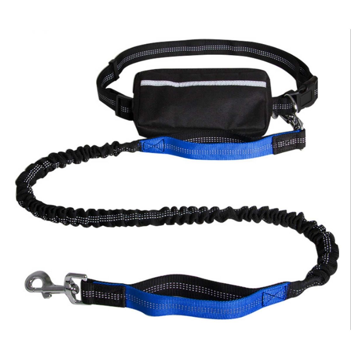 Hands-free Waist Dog Leash With Removable Zipper Pouch