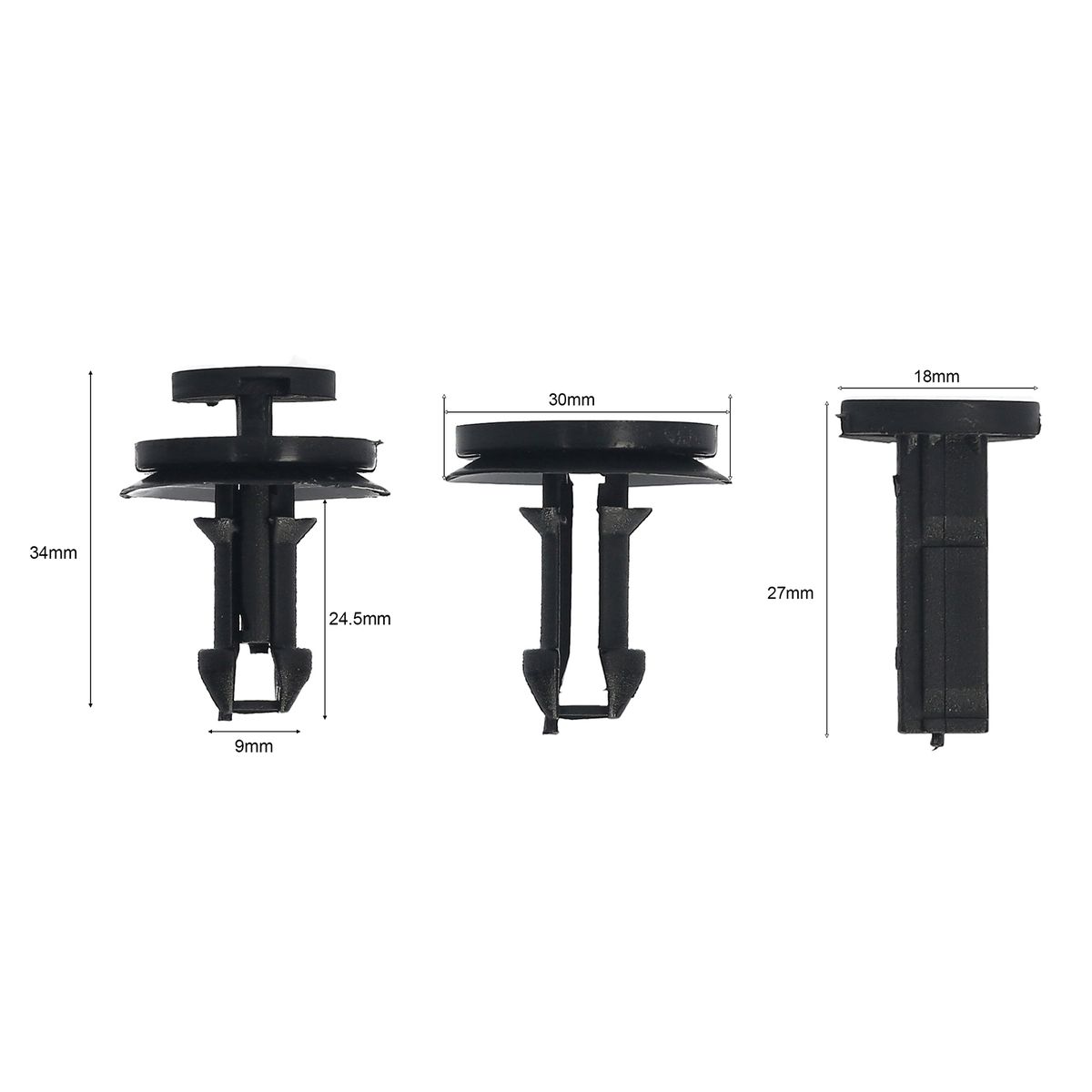 15PCS Front Air Deflector Retainers Clips Nylon 15733971