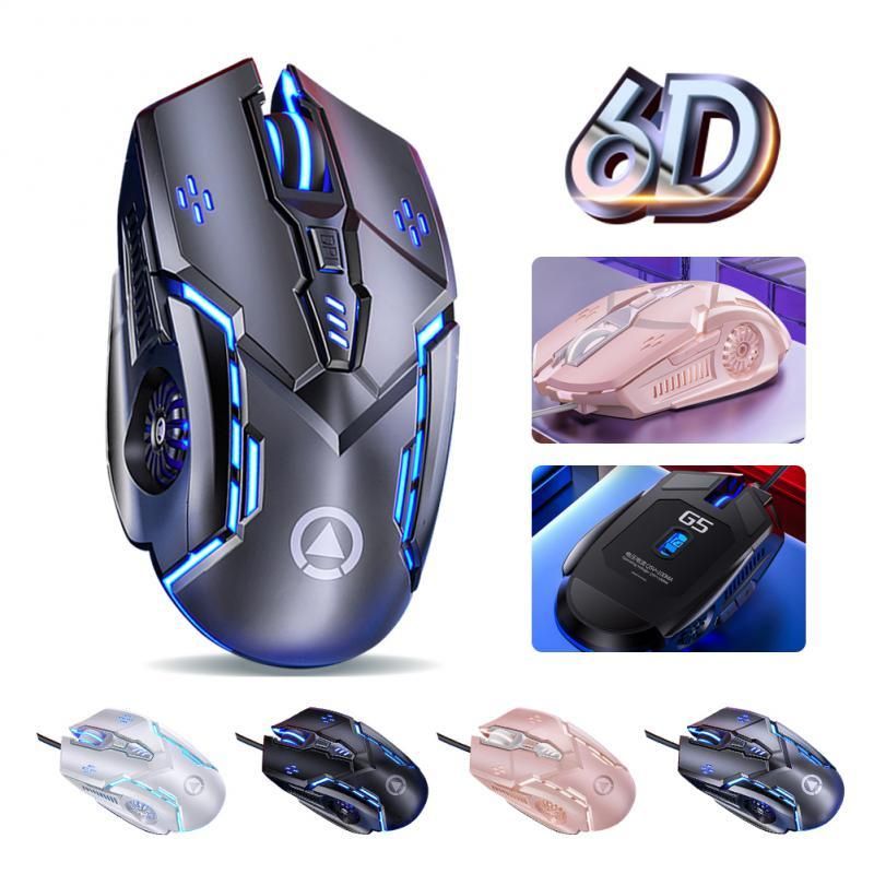 E-sport 3200 DPI Gaming Mouse Zero Delay 6D Mechanical Wired Mouse RGB Macro
