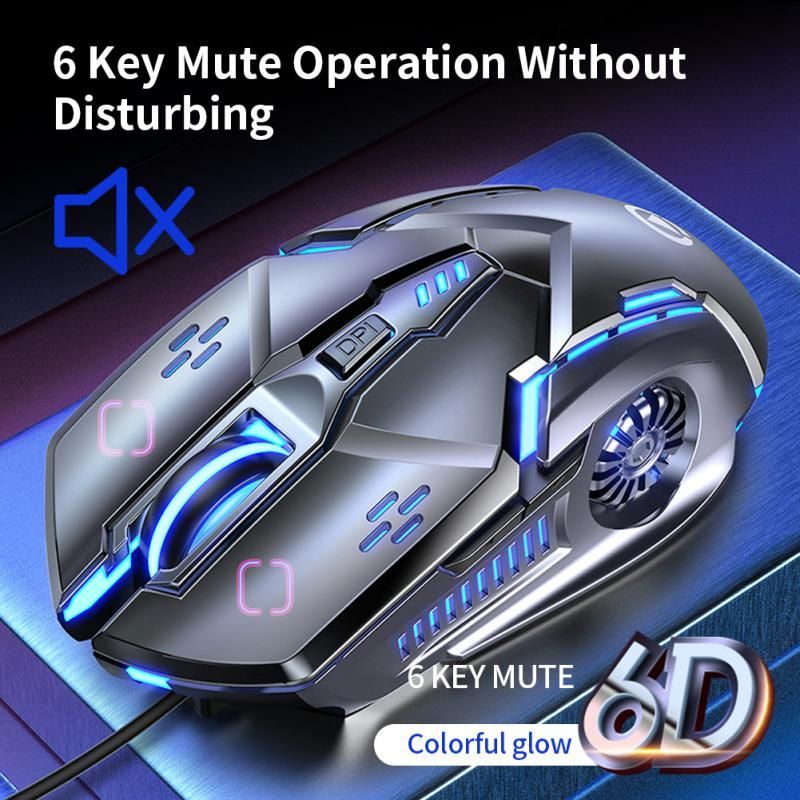 E-sport 3200 DPI Gaming Mouse Zero Delay 6D Mechanical Wired Mouse RGB Macro